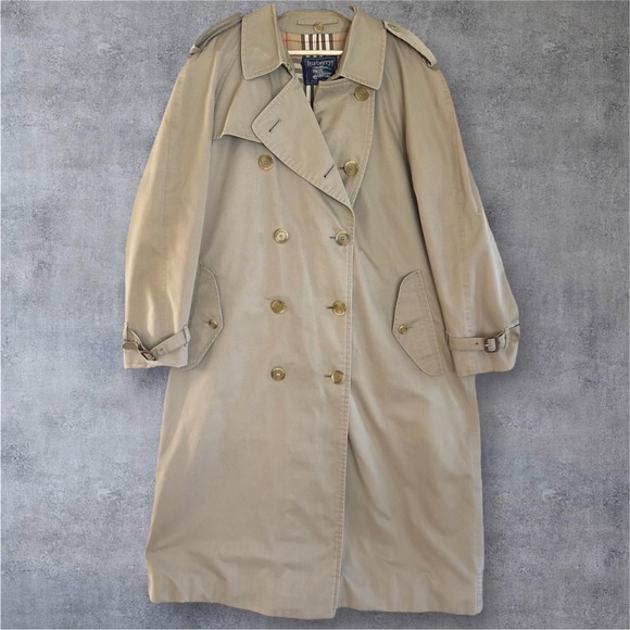 Vintage 80's Burberrys Prorsum Trench Coat Long England Classic Chic Size 42 - Picture 13 of 13